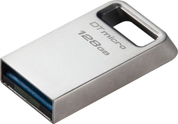 Накопитель USB 3.2 - 128Gb "Kingston" Data Traveler Micro [DTMC3G2/128GB] <Silver>