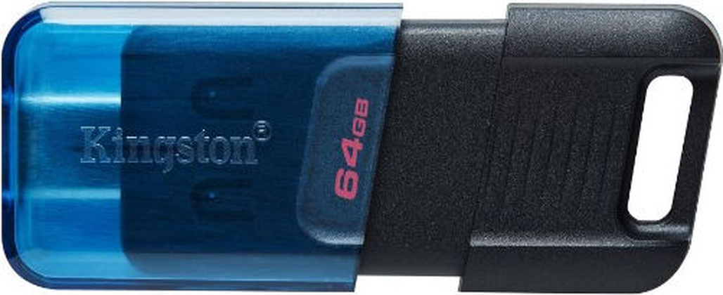 Накопитель USB 3.2 Type-C - 64Gb "Kingston" DataTraveler 80 M [DT80M/64GB] <Black>