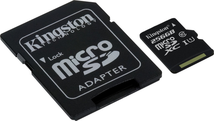 Карта памяти microSDXC 256 Гб Kingston (SDCS2/256GB) Class 10 (UHS-I (U1))