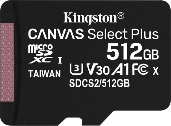 Карта памяти microSDXC 512Gb "Kingston" [SDCS2/512GBSP] Class 10 UHS-I U3