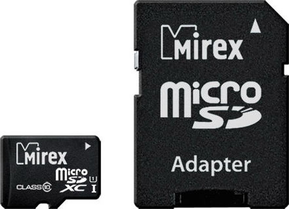 Карта памяти microSDHC 128 Гб Mirex (13613-AD10S128) Class 10 (UHS-I)