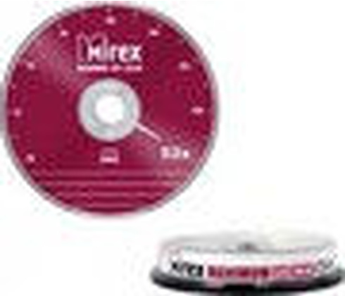 CD-R [ 10 шт. туба ] Mirex Maximum 52x /700Mb/80min/ 52A8L