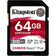 Карта памяти Secure Digital (SDXC) 64GB "Kingston" [SDR2/64GB] Class 10, UHS-II U3