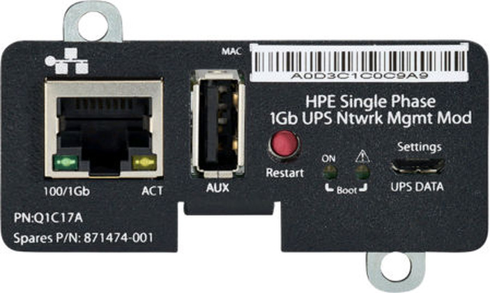 Сетевая карта "HPE" [Q1C17A] 1Gb UPS with Network Management Module
