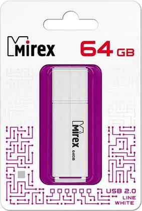 Накопитель USB 2.0 - 64Gb "Mirex" [13600-FMULWH64] <LINE White>