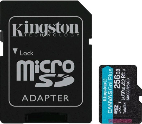 Карта памяти microSDXC 256 Гб Kingston (Canvas Go! Plus) Class 10 (UHS-II (U3))