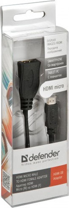 Переходник microHDMI(папа) -- HDMI(мама) ''Defender'' [87301]