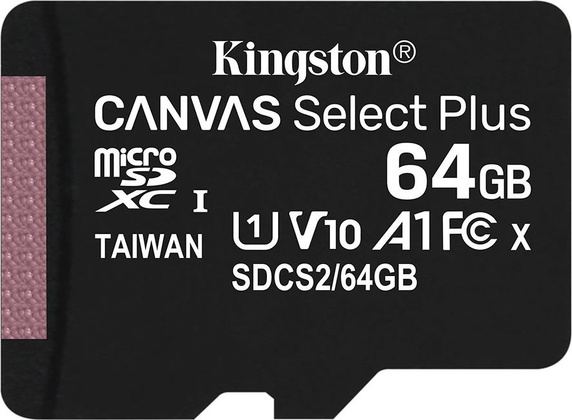 Карта памяти microSDXC 64Gb "Kingston" [SDCS2/64GBSP] Class 10 UHS-I U1