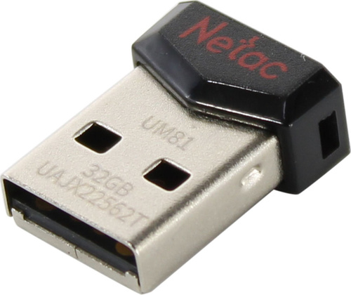Накопитель USB 2.0 - 32Gb "Netac" [NT03UM81N-032G-20BK] <Black>