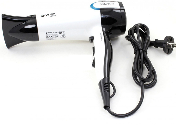 Фен для волос "Vitek" [VT-2299 W] <Black/White>