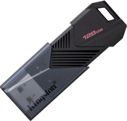 Накопитель USB 3.2 - 128Gb "Kingston" DataTraveler Exodia Onyx [DTXON/128GB] <Black>