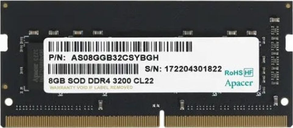 Модуль памяти SO-DIMM DDR4 3200Mhz - 8Gb(1x8Gb) "Apacer" [ES.08G21.GSH]