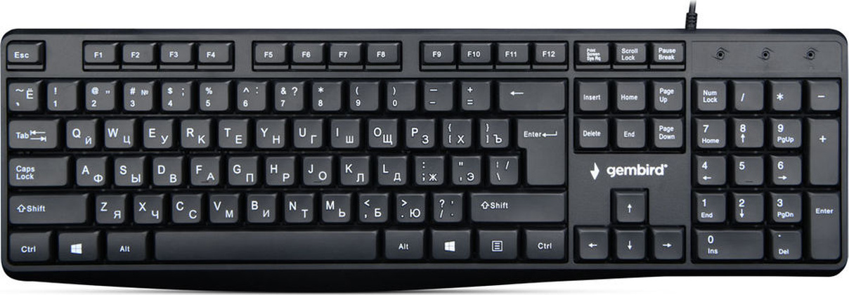 Клавиатура Gembird [KB-8410] <Black/Silver>, USB