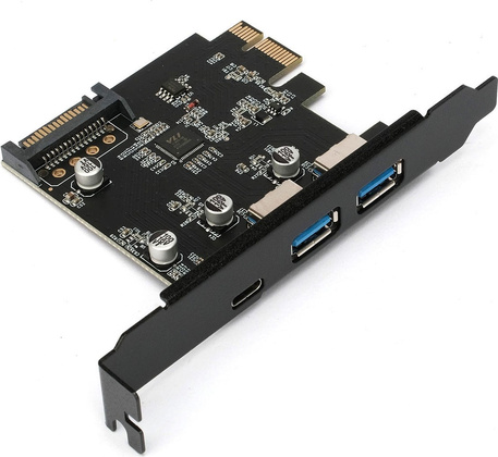 Контроллер PCI Exp. --> USB3.0 *2 + 1xType-C "Gembird" [SPCR-03]