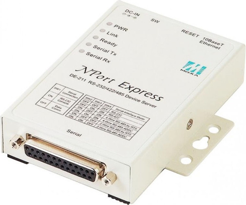 Переходник MOXA NPort DE-211, 1 Port RS-422/485 в Ethernet