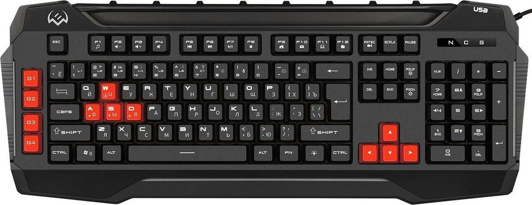 Клавиатура SVEN [KB-G8800] <Black>, USB