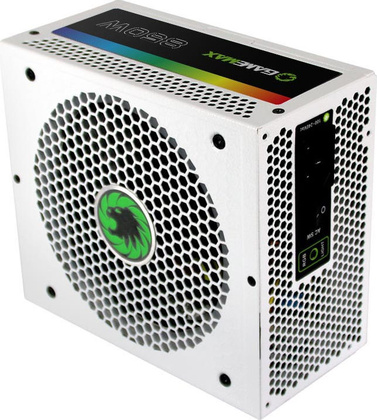 Блок питания 1050W ATX; "GameMax" [RGB-1050 PRO White ]12sm Fan, 80+ Gold, Active PFC