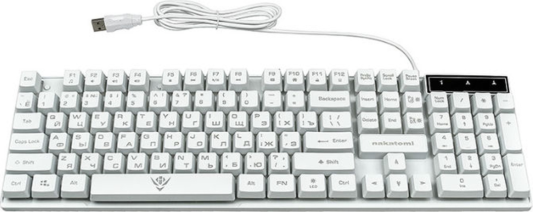 Клавиатура Nakatomi [KG-23U] <White>, USB