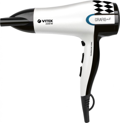 Фен для волос "Vitek" [VT-2299 W] <Black/White>