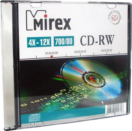 CD-RW Mirex 700MB (UL121002A8S(F)) Slim Case