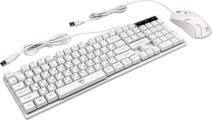 Комплект (клавиатура+мышь) Nakatomi [KMG-2305U], <White>, USB