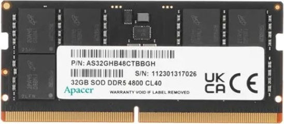 Модуль памяти SO-DIMM DDR5 4800Mhz - 32Gb(1x32Gb) "Apacer" [FS.32G2A.PTH]
