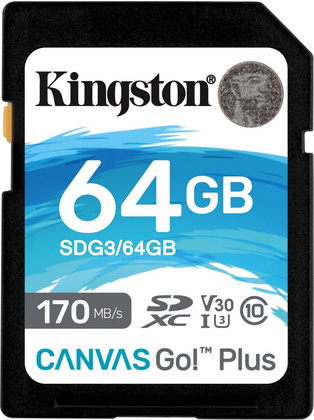Карта памяти microSDXC 64Gb "Kingston" [SDG3/64GB] Class 10 UHS-I U3 + SD Adapter
