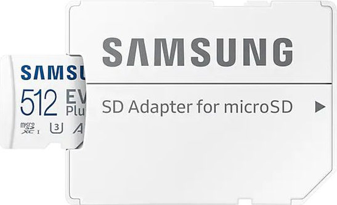 Карта памяти microSDXC 512Gb "Samsung" EVO+ [MB-MC512KA/APC] Class 10 UHS-I U3 + SD Adapte