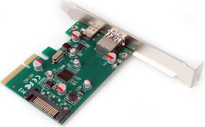 Контроллер PCI-E  -> 1 х USB 3.0 (внешн.)1 х USB TypeС (внеш.) Gembird (SPCR-02)