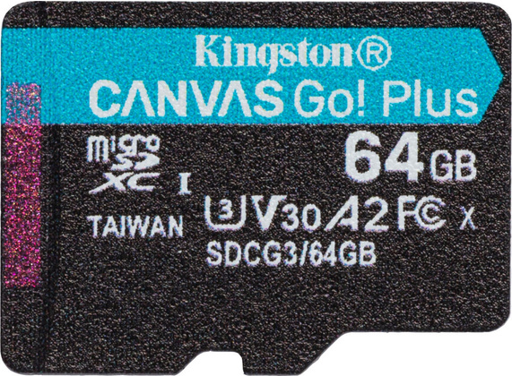 Карта памяти microSDXC 64 Гб Kingston (Canvas Go! Plus) Class 10 (UHS-II (U3))