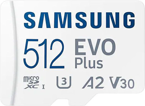 Карта памяти microSDXC 512Gb "Samsung" EVO+ [MB-MC512KA/EU] Class 10 UHS-I U3 + SD Adapter