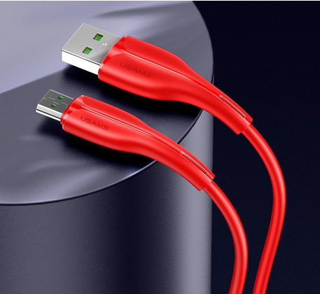 Кабель USB A - micro USB B (1,0m) "Usams" [SJ375USB03] <Red>, 4А