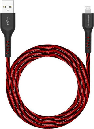 Кабель Lightning --> USB2.0, 1.5m "Atomic" [30.327], <Black/Red>