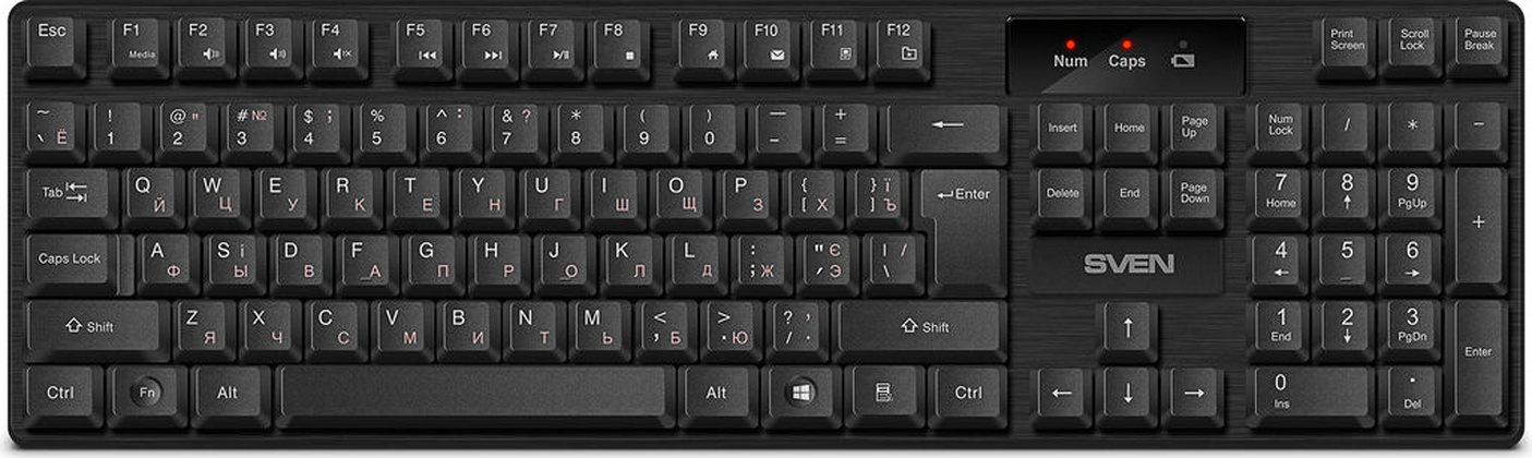 Клавиатура Sven [KB-C2300W] <Black>; USB