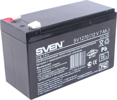 Аккумуляторная батарея для ИБП 12V 7Ah "SVEN" [SV1270]