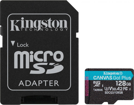 Карта памяти microSDXC 128 Гб Kingston (Canvas Go! Plus) Class 10 (UHS-I (U3))