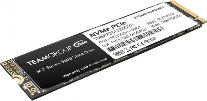 Накопитель SSD M.2 PCI Exp. 3.0 x4 - 512Gb TEAM [TM8FPD512G0C101]