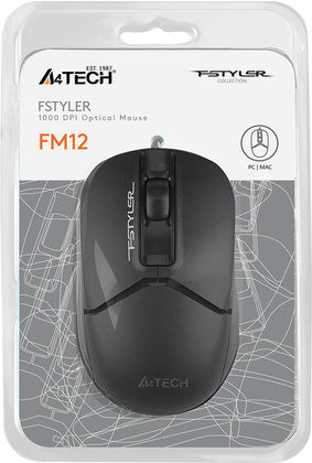 Мышь A4Tech "FSTYLER FM12S" <Black>, USB