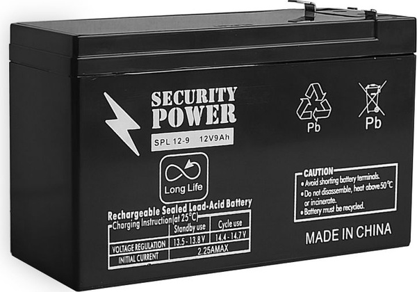 Аккумуляторная батарея для ИБП 12V 9Ah "Security Power" [SPL 12-9] F2
