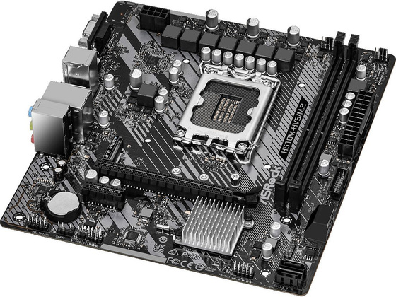 Мат.плата ASRock H610M-HVS M.2 R 2.0 (Intel H610), mATX, DDR4,VGA/HDMI [S-1700]