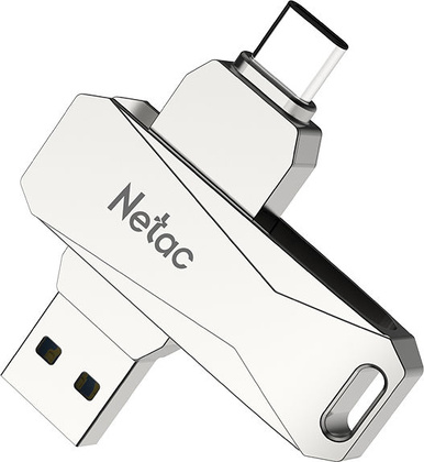 Накопитель USB 3.0/Type-C - 256Gb "Netac" U782C [NT03U782C-256G-30PN] <Silver>