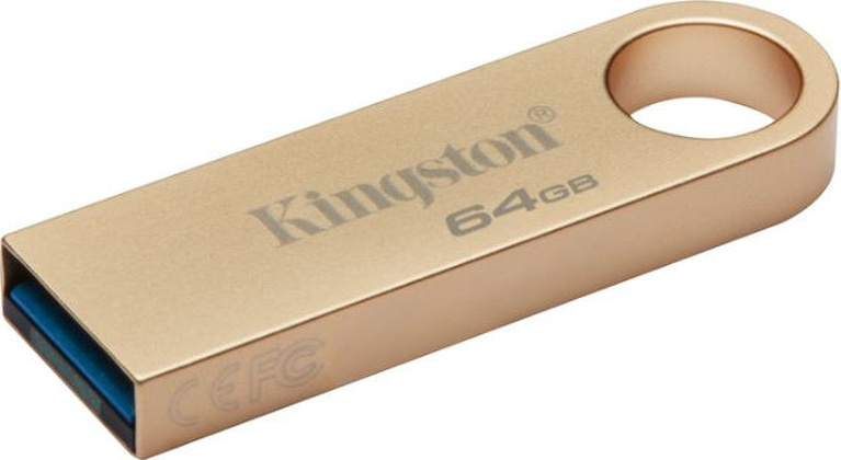 Накопитель USB 3.2 - 64Gb "Kingston" Data Traveler SE9 G3 [DTSE9G3/64GB] <Gold>