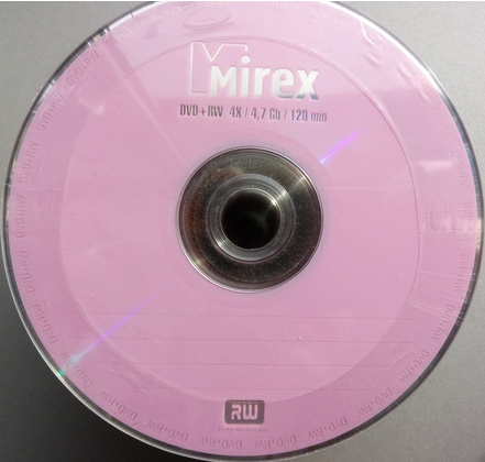 DVD+RW Mirex 4.7GB (UL130022A4T) Bulk (пленка)