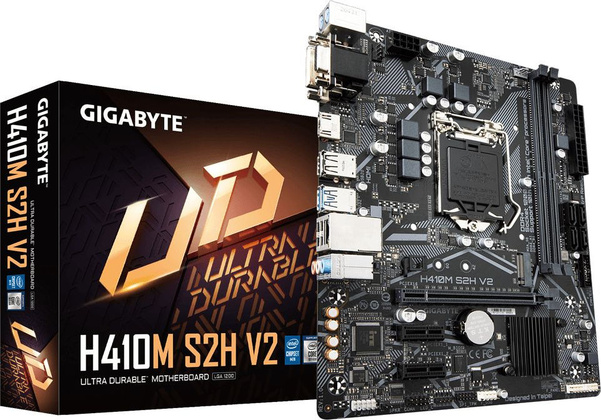 Мат.плата GigaByte H410M S2H V2 (Intel H410), mATX, DDR4, VGA/DVI/HDMI [S-1200]