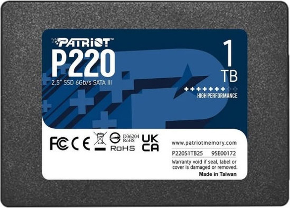 Накопитель SSD 2.5" SATA - 1TB Patriot P210 [P220S1TB25]