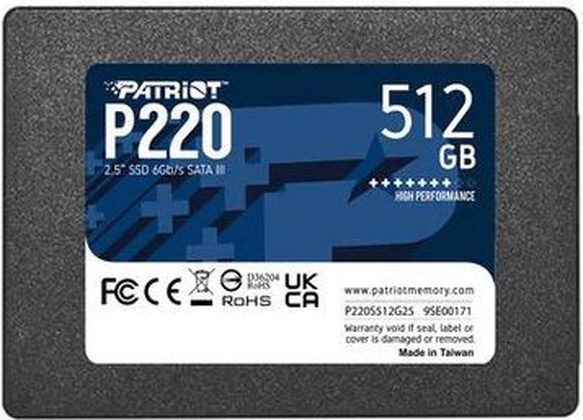 Накопитель SSD 2,5" SATA - 512GB Patriot [P220S512G25]