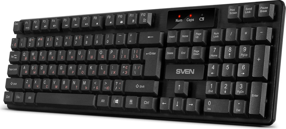 Клавиатура Sven [KB-C2300W] <Black>; USB