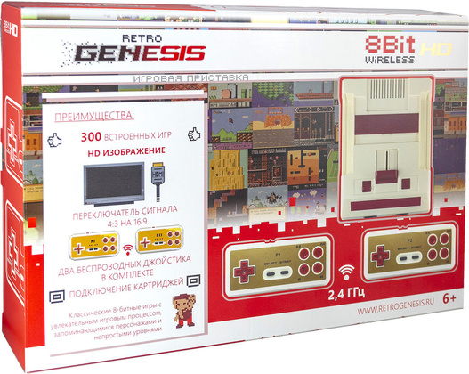 Игровая консоль "Retro Genesis" [ConSkDn77] <Black> HD Wireless + 300 игр