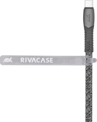 Кабель USB Type-C - USB Type-C (1,2m) "RivaCase" [PS6105 GR12] <Grey>; оплетка