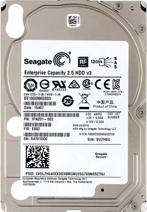 Жесткий диск SAS -1TB Seagate ST1000NX0333; 2.5"; 7200rpm; 128Mb; SAS3